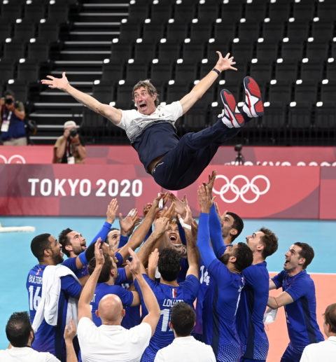 Laurent Tillie (Finale de Volley des JO de Tokyo 2020, JAPON, 2021) Copyright JEAN-MARIE HERVIO