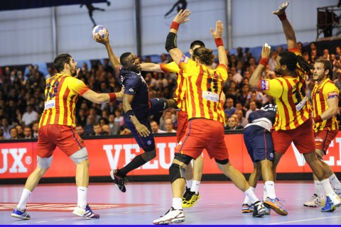 Luc Abalo (PSG vs Barcelone, Paris, FRANCE, 2013) Copyright ALAIN GADOFFRE